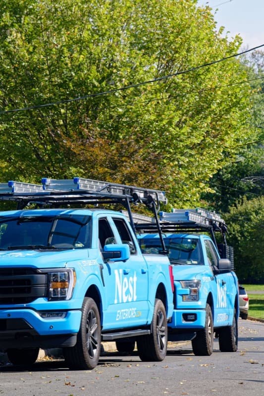 Nest Exteriors team trucks in Northern Virginia